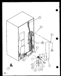 CABINET BACK Diagram and Parts List for SLD22JB P7870133W Amana Refrigerator