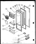 REF DOOR Diagram and Parts List for 36071 P1108705W Litton Refrigerator