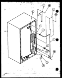 CABINET BACK Diagram and Parts List for 36558 P1115403W Litton Refrigerator