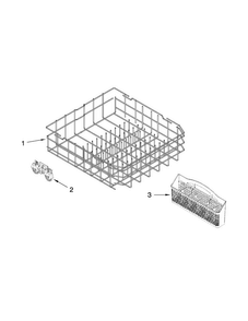 Lower Rack Parts Diagram and Parts List for MDC4809PAB2  Maytag Dishwasher