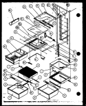 REF SHELVING AND DRAWERS Diagram and Parts List for 36071 P1115801W Litton Refrigerator
