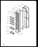 FZ DOOR Diagram and Parts List for SZ25NW P1162707W W Amana Refrigerator