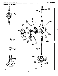 Transmission Diagram and Parts List for LSE9900AFE  Maytag Washer Dryer Combo