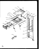 REF SHELVING AND DRAWERS Diagram and Parts List for SZ25NW P1162707W W Amana Refrigerator