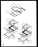 REF SHELVING AND DRAWERS Diagram and Parts List for SZ25NW P1162707W W Amana Refrigerator
