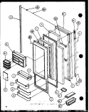 REF DOOR Diagram and Parts List for SZDE25KB P1116802W Amana Refrigerator