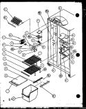 FZ SHELVING AND REF LIGHT Diagram and Parts List for SZDE25KB P1116802W Amana Refrigerator