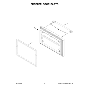 Freezer Door Parts Diagram and Parts List for MRFF5036PZ02  Maytag Refrigerator