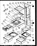 REF SHELVING AND DRAWERS Diagram and Parts List for SZDE25KB P1116802W Amana Refrigerator