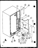 CABINET BACK Diagram and Parts List for SZDE25KB P1116802W Amana Refrigerator