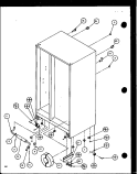 DRAIN AND ROLLERS Diagram and Parts List for 36598 P1115604W Litton Refrigerator
