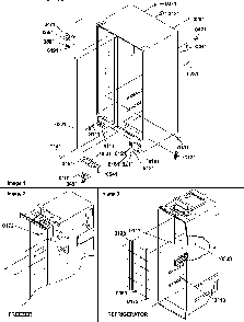 Cabinet Parts Diagram and Parts List for SGD22TL-P1303510WL  Amana Refrigerator