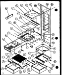 REF SHELVING AND DRAWERS Diagram and Parts List for 36091 P1115903W Litton Refrigerator