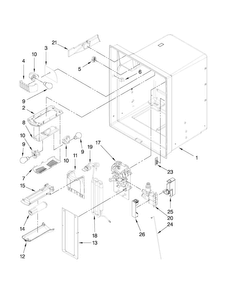 Refrigerator Liner Parts Diagram and Parts List for AFI2538AES7  Amana Refrigerator