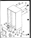 DRAIN AND ROLLERS Diagram and Parts List for 36091 P1115903W Litton Refrigerator