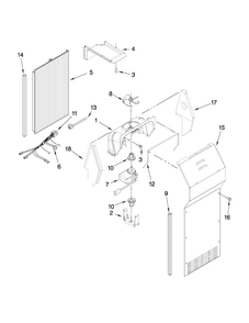Air Flow Parts Diagram and Parts List for MSF22C2EXB00  Maytag Refrigerator