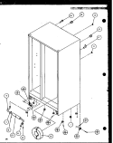 DRAIN AND ROLLERS Diagram and Parts List for SZD20K P1117702W Amana Refrigerator