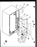 CABINET BACK Diagram and Parts List for SZD20K P1117702W Amana Refrigerator