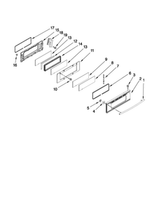 Upper Door Parts Diagram and Parts List for JGR8895BDS13  Jenn-Air Range