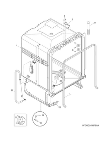 Tub Diagram and Parts List for CDB900NS3A  Crosley Dishwasher
