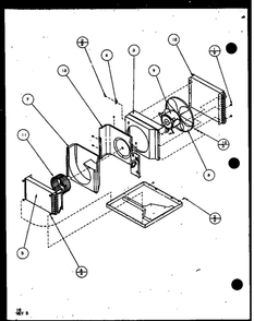 Evaporator And Fan Motor Diagram and Parts List for 7P2MB P1114103R Amana Air Conditioner