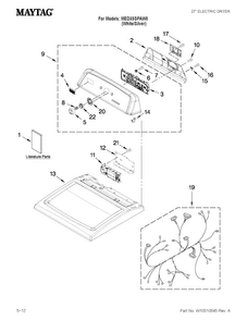 Part Location Diagram of W10326923 Whirlpool SPACER