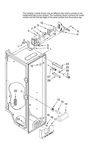 Refrigerator Liner Parts Diagram and Parts List for AC2224GEKS13  Amana Refrigerator
