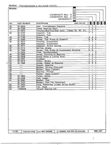 Transmission And Related Parts Page 3 Diagram and Parts List for 6544A  Norge Washer