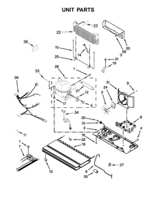 Unit Parts Diagram and Parts List for MFI2269DRM01  Maytag Refrigerator