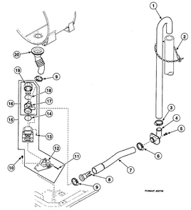 Pump Assy Diagram and Parts List for SWFX71QN3050  Speed Queen Washer