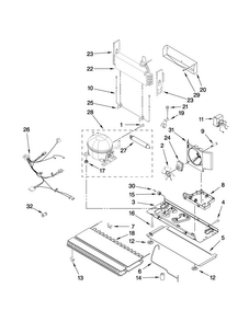 Unit Parts Diagram and Parts List for MFT2771WEM2  Maytag Refrigerator