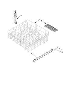 Part Location Diagram of W11501779 Whirlpool DISHRACK