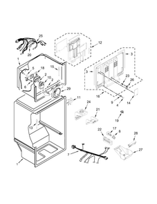 Liner Parts Diagram and Parts List for ART348FFFB00  Amana Refrigerator