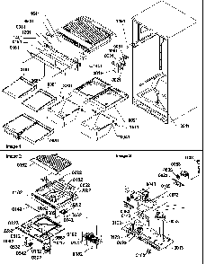 Interior Cabinet And Drain Block Assembly Diagram and Parts List for TR525VW-P1322701WW  Amana Refrigerator