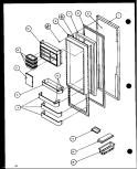REF DOOR Diagram and Parts List for 36568 P1115504W Litton Refrigerator