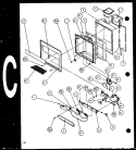 ICE AND WATER CAVITY Diagram and Parts List for 36568 P1115504W Litton Refrigerator