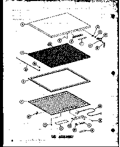 Lid Assembly Diagram and Parts List for C11W P60330-9W Amana Freezer