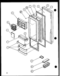 REF DOOR Diagram and Parts List for 36571 P1115506W Litton Refrigerator