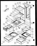 REF SHELVING AND DRAWERS Diagram and Parts List for 36571 P1115506W Litton Refrigerator