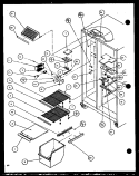 FZ SHELVING AND REF LIGHT Diagram and Parts List for 36261 P1115702W Kenmore Refrigerator
