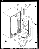 CABINET BACK Diagram and Parts List for 36261 P1115702W Kenmore Refrigerator