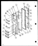 FZ DOOR Diagram and Parts List for SCD19J P1116701W Amana Refrigerator