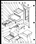 Part Location Diagram of C8913530 Whirlpool Trim, front shelf, m