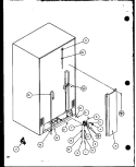 CABINET BACK Diagram and Parts List for SCD19J P1116701W Amana Refrigerator