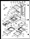 REF SHELVING AND DRAWERS Diagram and Parts List for SCD22J P1116102W Amana Refrigerator