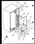 CABINET BACK Diagram and Parts List for SCD22J P1116102W Amana Refrigerator