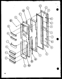 FZ DOOR Diagram and Parts List for SCD25J P1116302W Amana Refrigerator