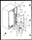 CABINET BACK Diagram and Parts List for SCD25J P1116302W Amana Refrigerator