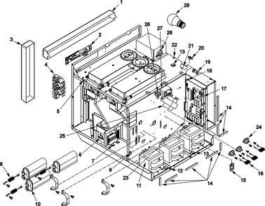 Electrical Components Diagram and Parts List for WDYRC26J2-P1331409  Amana Microwave