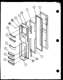 FZ DOOR Diagram and Parts List for 1999CIWW P1121502W W Amana Refrigerator
